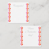 Carte De Correspondance 30 Fleur rouge orange (Devant / Derrière)