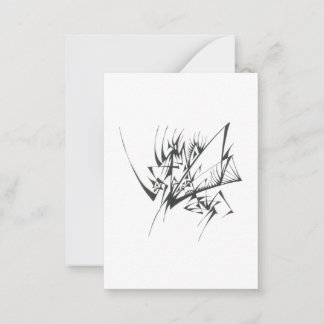 Carte De Correspondance 40 Art Tribal Tatouage Abstrait Noir et Blanc