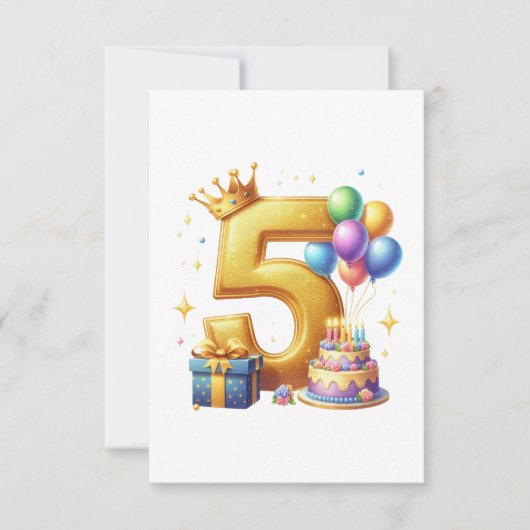 Carte De Correspondance 5ème anniversaire doré (Devant)