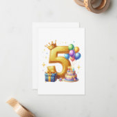 Carte De Correspondance 5ème anniversaire doré (Devant/Arrière en situation)