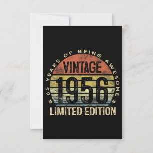 Carte De Correspondance 65 Ans Vintage 1956 Edition Limitée Anniversaire