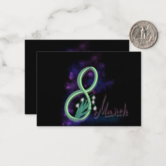 Carte De Correspondance 8 mars (Devant/Arrière en situation)