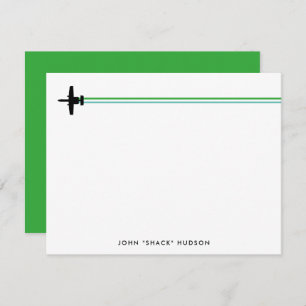 Carte De Correspondance A-10 Warthog Attack Jet Striped Custom Stationery