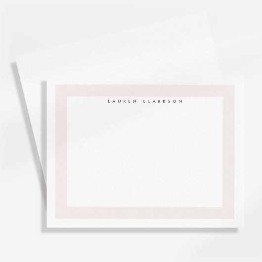 Carte de correspondance à bordure grasse rose disc