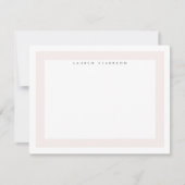 Carte de correspondance à bordure grasse rose disc (Devant)