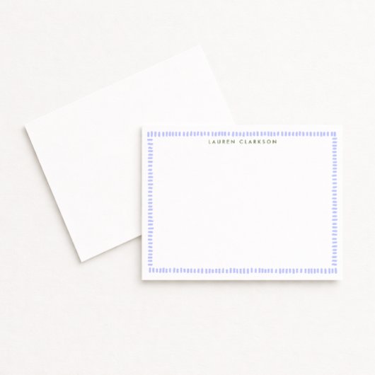 Carte de correspondance à bordure peinte à la main