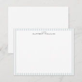 Carte de correspondance à bordure rayée bleue Prep (Devant / Derrière)