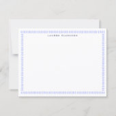 Carte de correspondance à bordure rayée lavande pe (Devant)