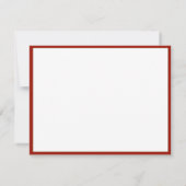Carte de correspondance à bordure rouge au nom de (Dos)