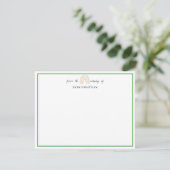 Carte de correspondance à bordure verte forêt arc- (Debout devant)