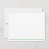 Carte de correspondance à bordure verte forêt arc- (Dos)