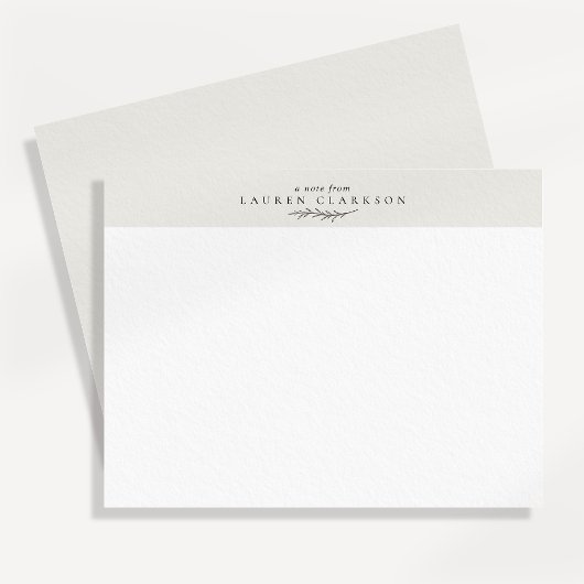 Carte de correspondance à branche botanique modern