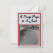 Carte De Correspondance A Family Prayer to St. Joseph Prayer Card (Devant)