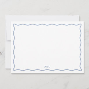 Carte de correspondance à garniture ondulée en cha