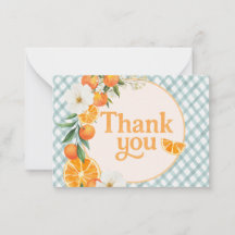 A Little Cutie Orange Baby Shower Tag |