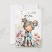 Carte De Correspondance À ma fille à Pâques (Devant)