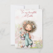 Carte De Correspondance À ma fille à Pâques (Devant)