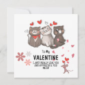 Carte De Correspondance À ma Saint-Valentin Miaou (Devant)