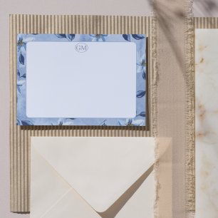 Carte de correspondance à monogramme à bordure col
