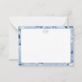 Carte de correspondance à monogramme à bordure col (Devant)