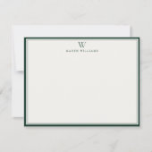 Carte de correspondance à monogramme à double bord (Devant)