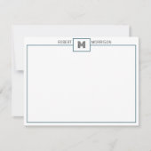 Carte de correspondance à monogramme chic (Devant)