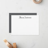 Carte de correspondance à monogramme en écriture v (Devant/Arrière en situation)