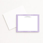 Carte de correspondance à rayures lavande