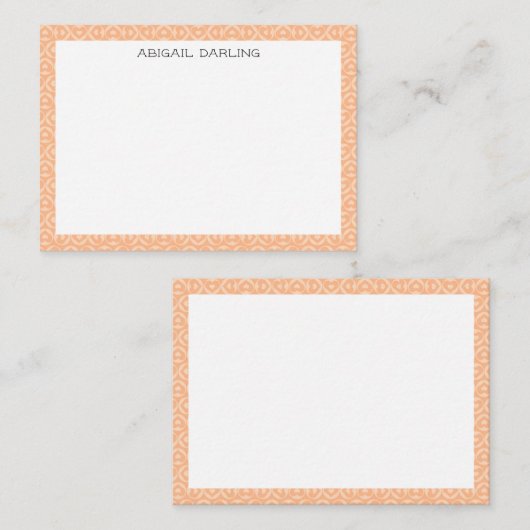 Carte de correspondance à texture imprimée de cœur (Devant / Derrière)