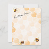 Carte De Correspondance Abeille aquarelle (Devant)