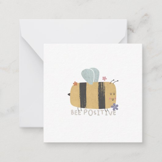 Carte De Correspondance Abeille Positive - Bite Bee Pun Note (Devant)