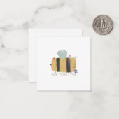 Carte De Correspondance Abeille Positive - Bite Bee Pun Note (Devant/Arrière en situation)