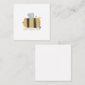 Carte De Correspondance Abeille Positive - Bite Bee Pun Note (Devant / Derrière)