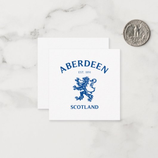 CARTE DE CORRESPONDANCE ABERDEEN (Devant/Arrière en situation)