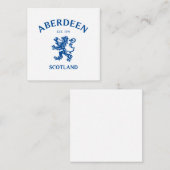 CARTE DE CORRESPONDANCE ABERDEEN (Devant / Derrière)
