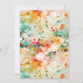 Carte De Correspondance Abstract Floral Painting Monogram Name Stationery (Dos)
