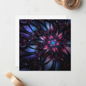 Carte De Correspondance Abstract fractal flower design. (Devant/Arrière en situation)