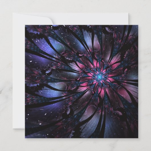 Carte De Correspondance Abstract fractal flower design. (Devant)