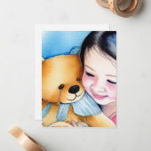 Carte De Correspondance Accrocher un ours (Devant/Arrière en situation)
