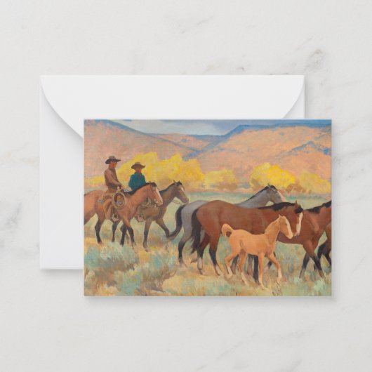 Carte De Correspondance Accueil, 1942 par Maynard Dixon (Devant)