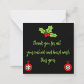 Carte De Correspondance Accueil Amélioration Cadeaux de Noël (Dos)