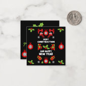 Carte De Correspondance Accueil Amélioration Cadeaux de Noël (Devant/Arrière en situation)