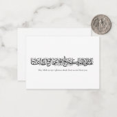 Carte De Correspondance Actions Justes Acceptées – Art de calligraphie ara (Devant/Arrière en situation)