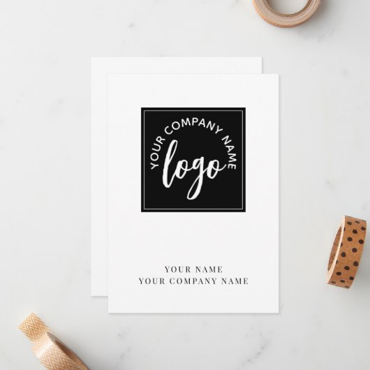 Carte De Correspondance Add Your Logo Company  (Devant/Arrière en situation)