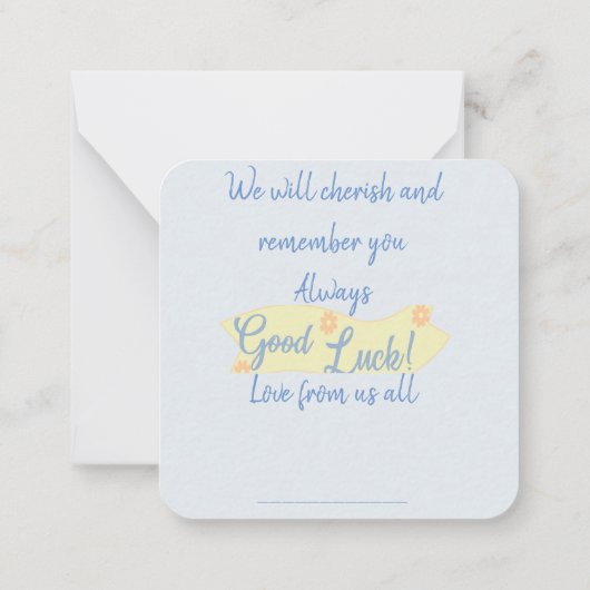 Carte De Correspondance Adieu ! Nous allons vous manquer (Dos)