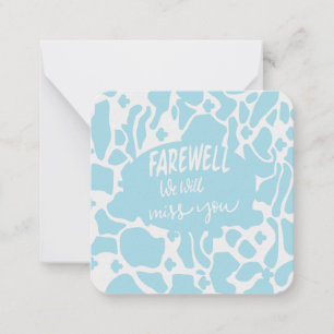 Carte De Correspondance Adieu ! Nous allons vous manquer