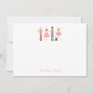 Carte De Correspondance Adorable Noël Pink Nutcracker