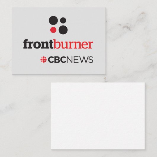 Carte De Correspondance Affiche de la CBC Front Burner (Devant / Derrière)