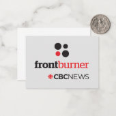 Carte De Correspondance Affiche de la CBC Front Burner (Devant/Arrière en situation)
