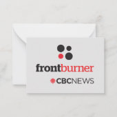 Carte De Correspondance Affiche de la CBC Front Burner (Devant)